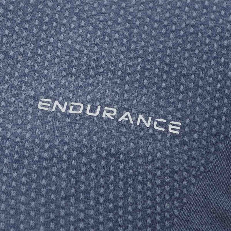 Endurance Jaro Melange Seamless Short Sleeve Tee - Mens - Slate Blue