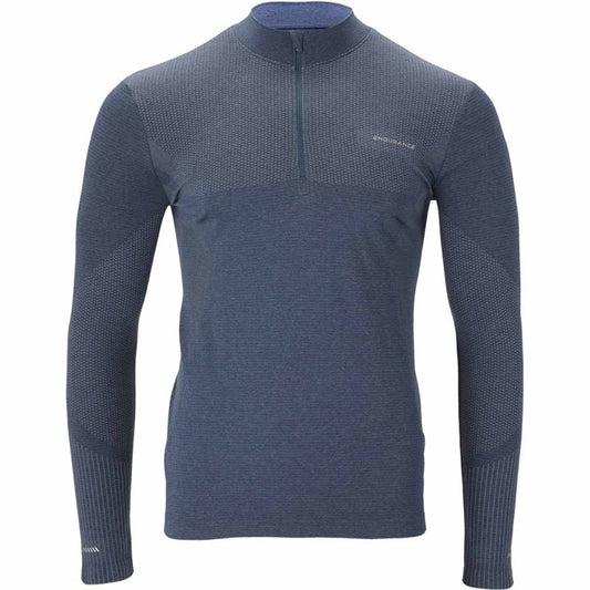 Endurance Jaro Seamless Midlayer - Mens - Slate Blue