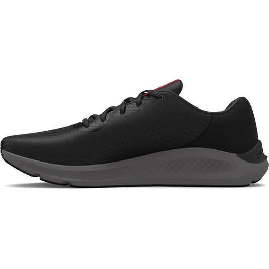 Under Armour Charged Pursuit 3 VM Running Shoes - Mens - Black/Pitch Grey/Red