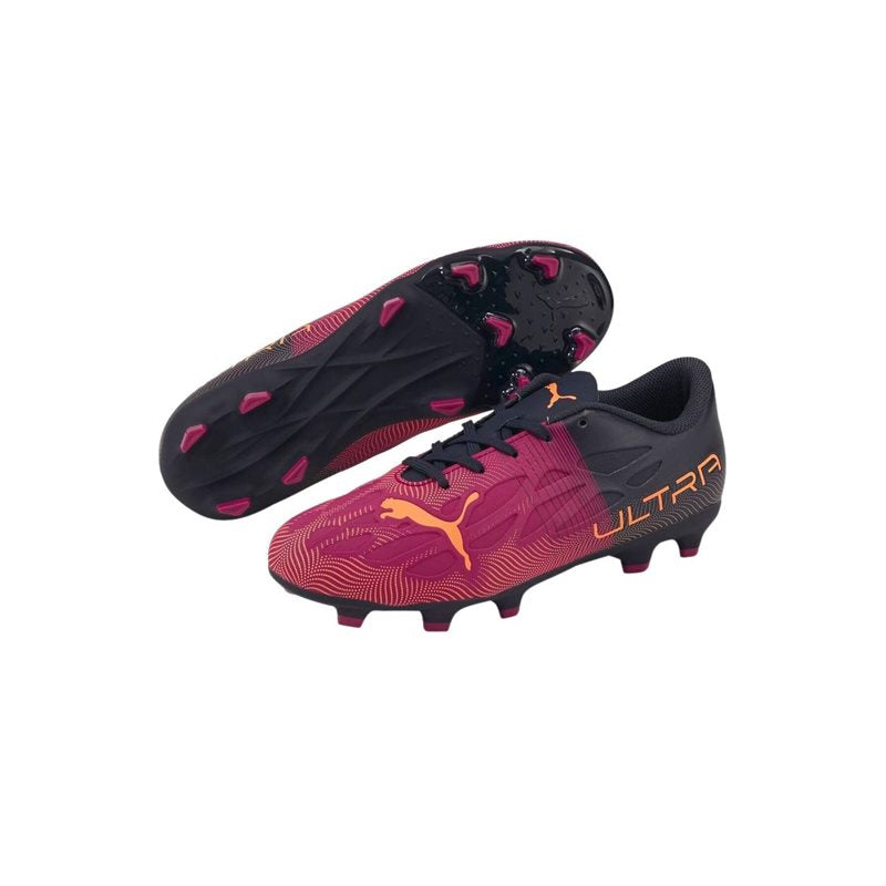 Puma Ultra 4.4 FG/AG Football Boots - Youth - Festival Fuchsia/Neon Citrus/Parisian Night