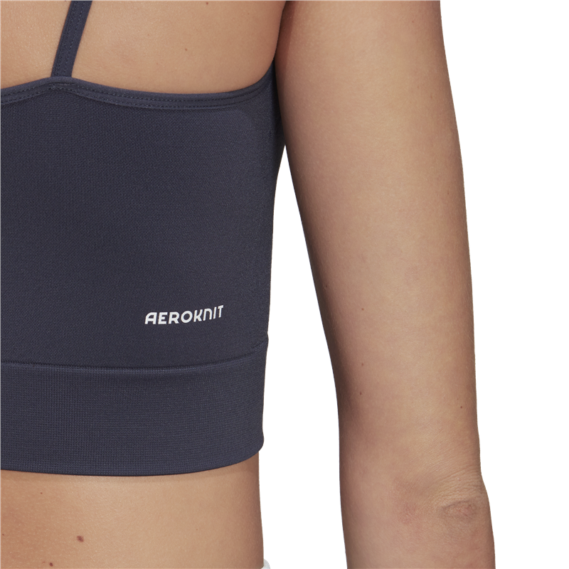 adidas Seamless Crop Top - Womens - Shadow Navy/White