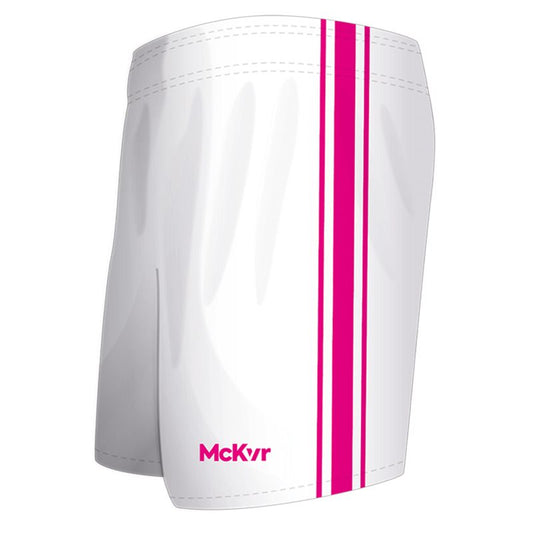 Mc Keever Core 22 GAA Shorts - Adult - White/Pink