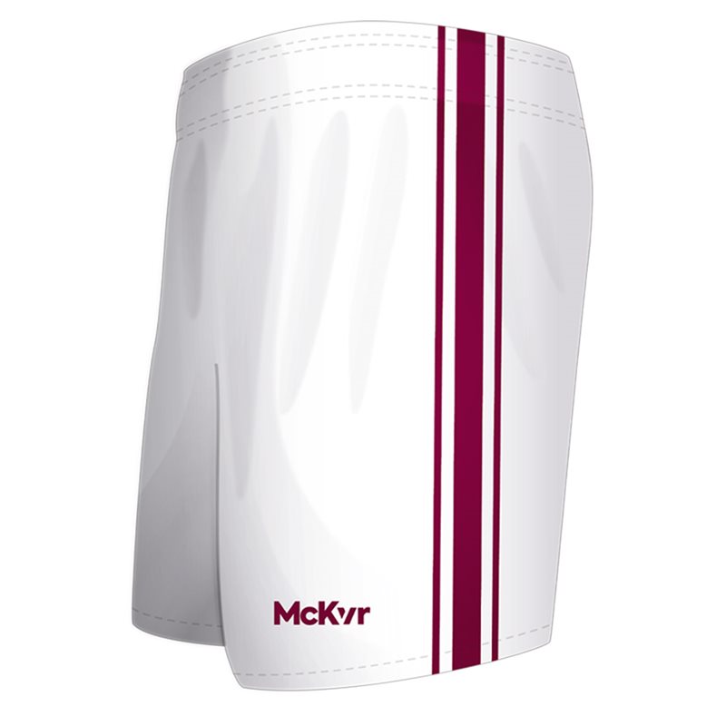 Mc Keever Core 22 GAA Shorts - Youth - White/Maroon