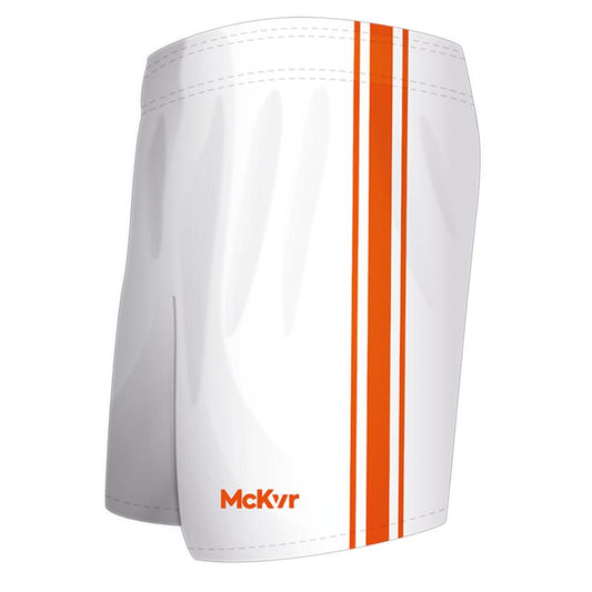 Mc Keever Core 22 GAA Shorts - Youth - White/Orange