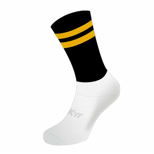 Mc Keever Pro Mid 2 Bar Socks - Adult - Black/Gold/White