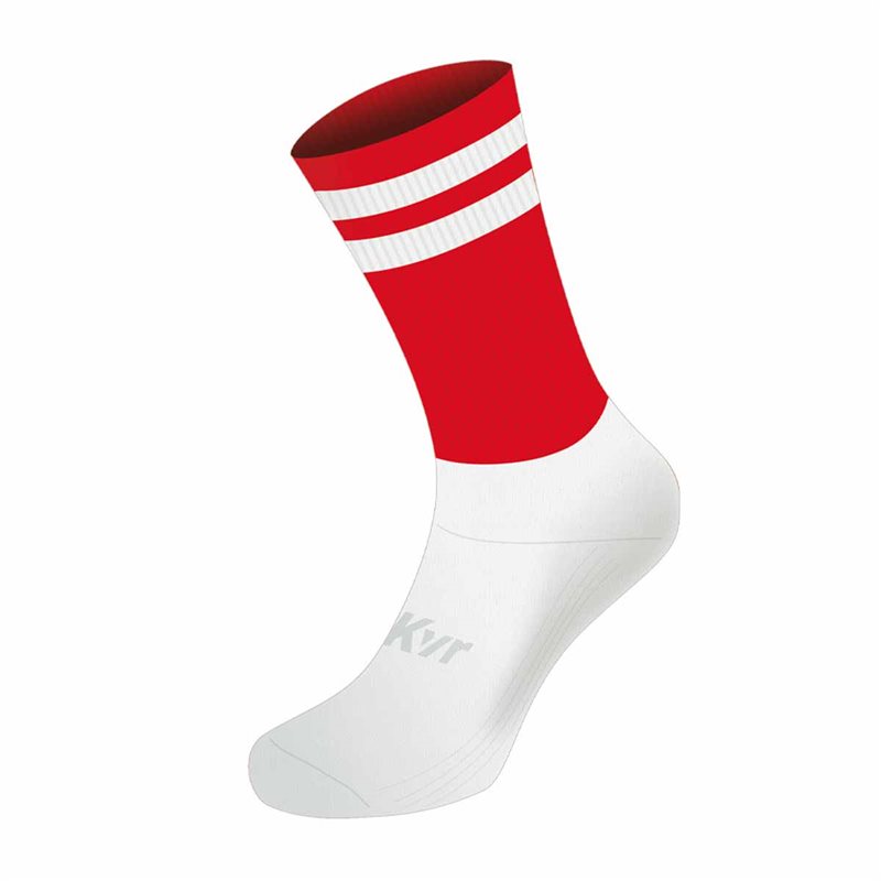 Mc Keever Pro Mid 2 Bar Socks - Adult - Red/White