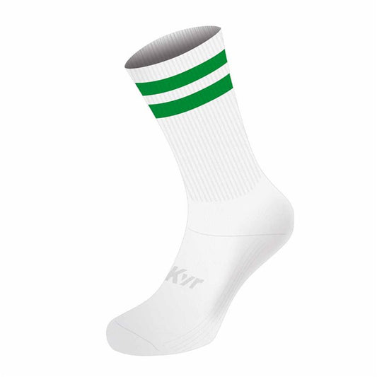 Mc Keever Pro Mid 2 Bar Socks - Adult - White/Green/White