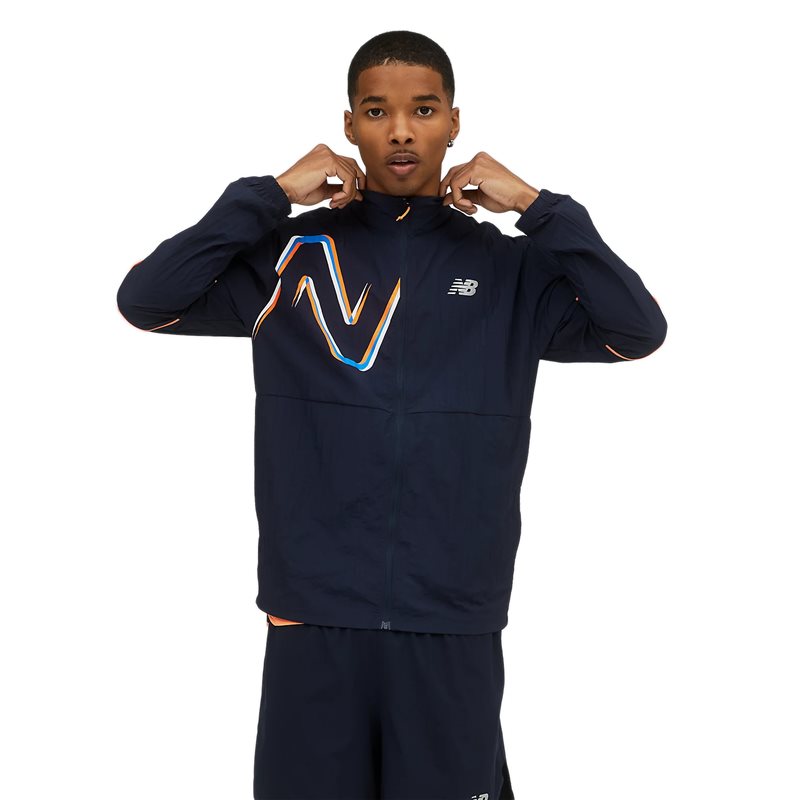 New Balance Printed Impact Run Jacket - Mens - Ecplise
