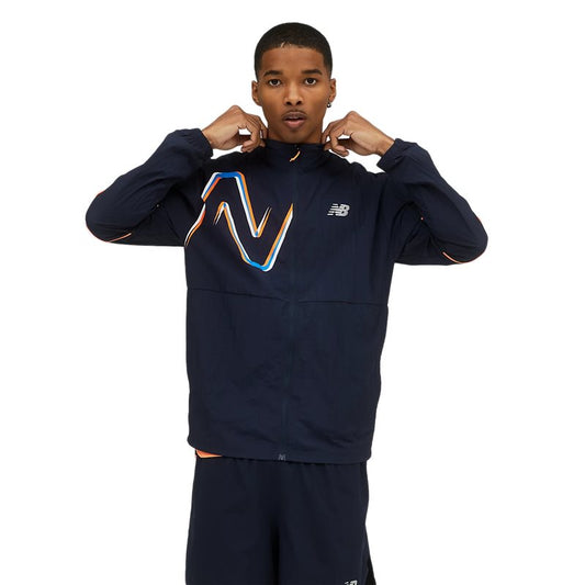 New Balance Printed Impact Run Jacket - Mens - Ecplise