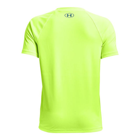 Under Armour Tech Big Logo Short Sleeve Tee - Boys - High-Vis Yellow/Cruise Blue