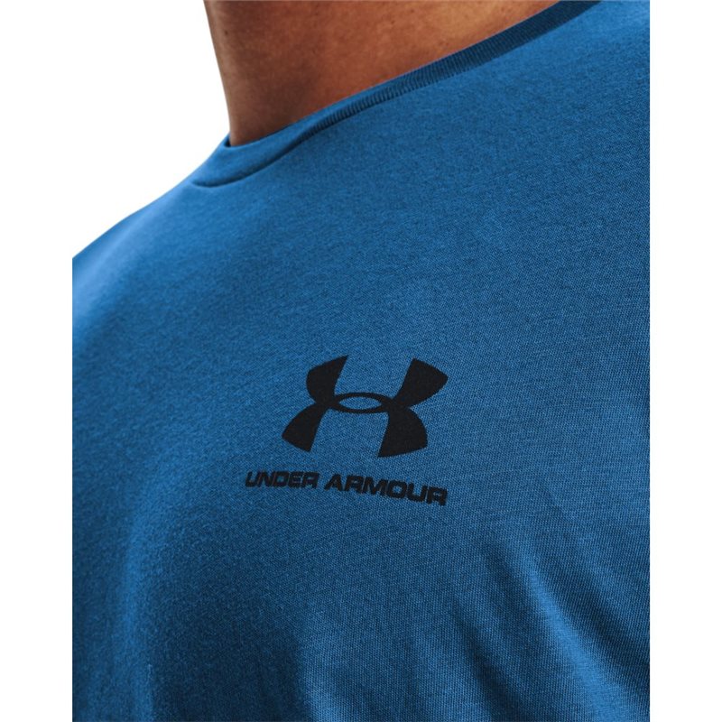 Under Armour Sportstyle Left Chest Short Sleeve Tee - Mens - Victory Blue/Black