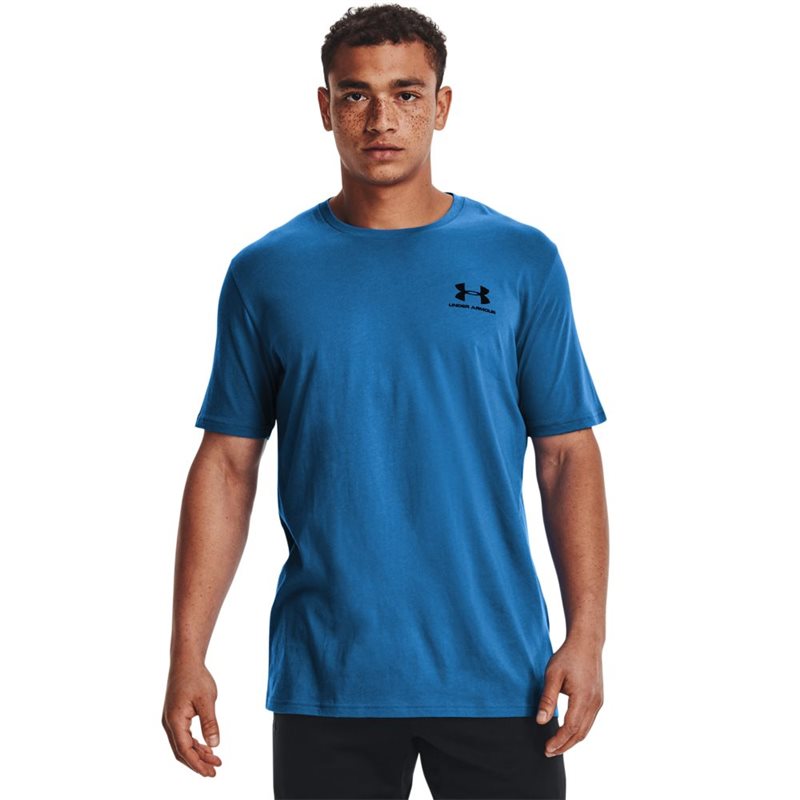Under Armour Sportstyle Left Chest Short Sleeve Tee - Mens - Victory Blue/Black