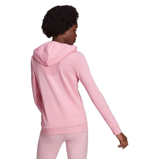 adidas Essentials Logo Full-Zip Hoodie - Womens - Light Pink/Black