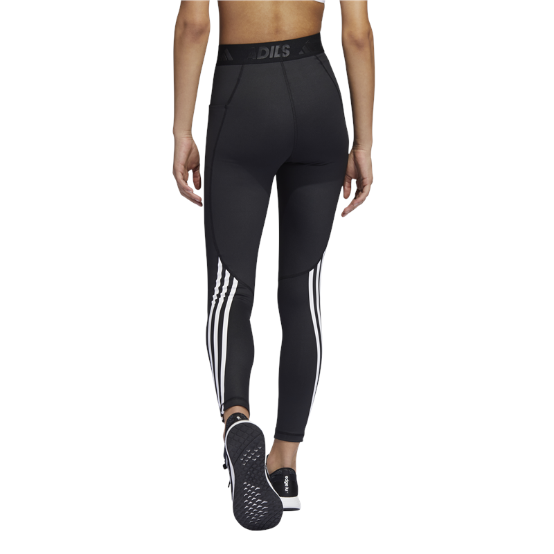 adidas TechFit 3 Stripe Training Tights - Womens - Black