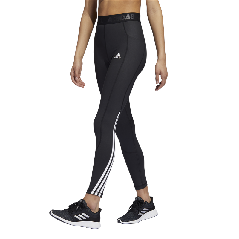 adidas TechFit 3 Stripe Training Tights - Womens - Black
