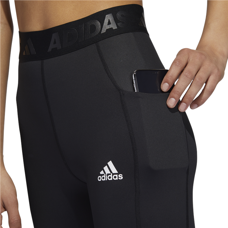adidas TechFit 3 Stripe Training Tights - Womens - Black