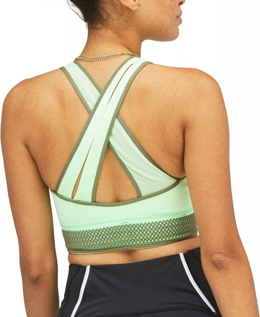 New Balance Q Speed Crop Sports Bra - Womens - Green