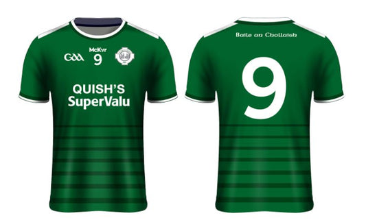 Mc Keever Ballincollig GAA Official Home Jersey - Adult - Green/White