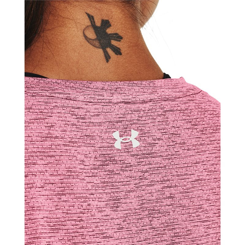 Under Armour Tech Vent Short Sleeve Tee - Womens - Black Rose/White