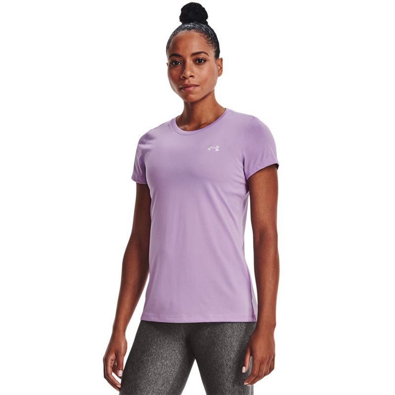 Under Armour Tech Tee - Womens - Octane/Metallic Silver