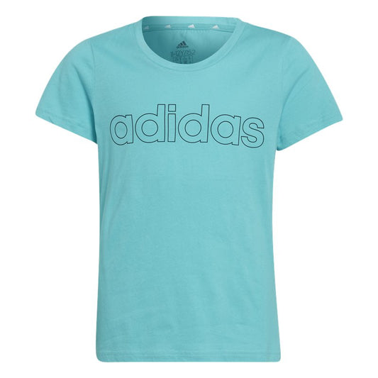 adidas Linear Tee - Girls - Semi Mint Rush/Black