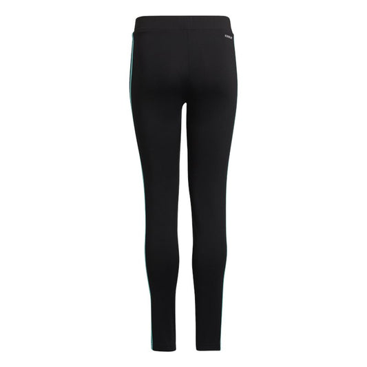 adidas Designed 2 Move 3 Stripes Leggings - Girls - Black/Semi Mint Rush