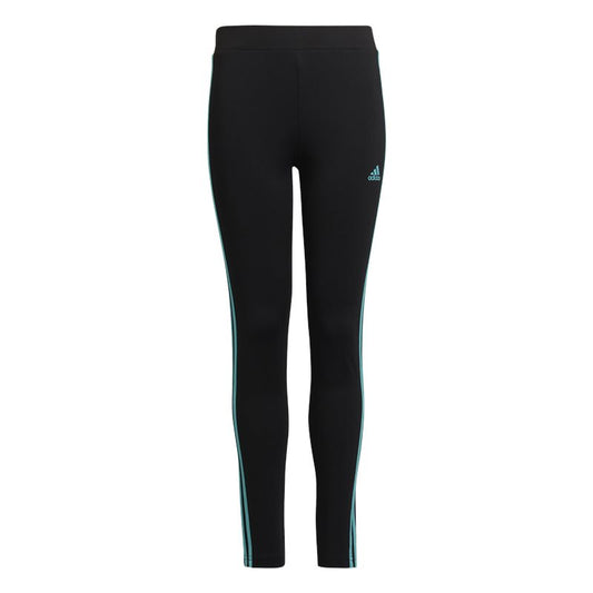 adidas Designed 2 Move 3 Stripes Leggings - Girls - Black/Semi Mint Rush