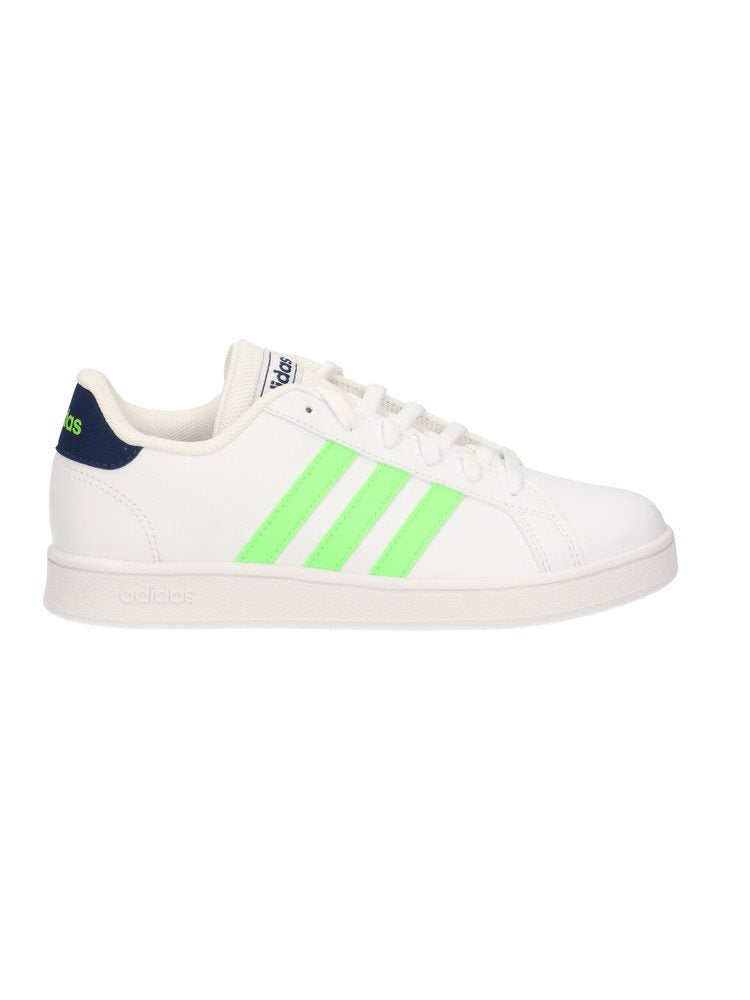 adidas Grand Court Kids Trainers - Boys - White/Green/Blue