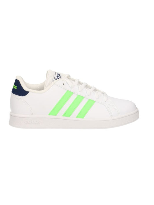 adidas Grand Court Kids Trainers - Boys - White/Green/Blue
