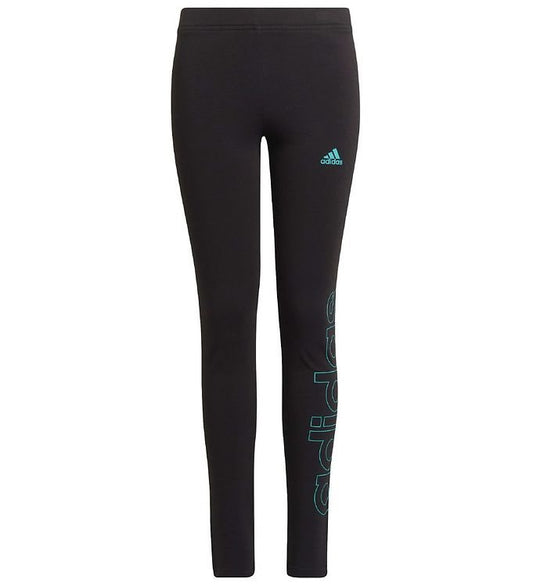 adidas Linear Leggings - Girls - Black/Turquoise