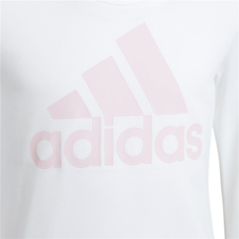 adidas BL Sweat Top - Girls - White/Clear Pink