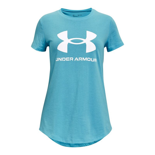 Under Armour Sportstyle Graphic Short Sleeve Tee - Girls - Fresco Blue/White