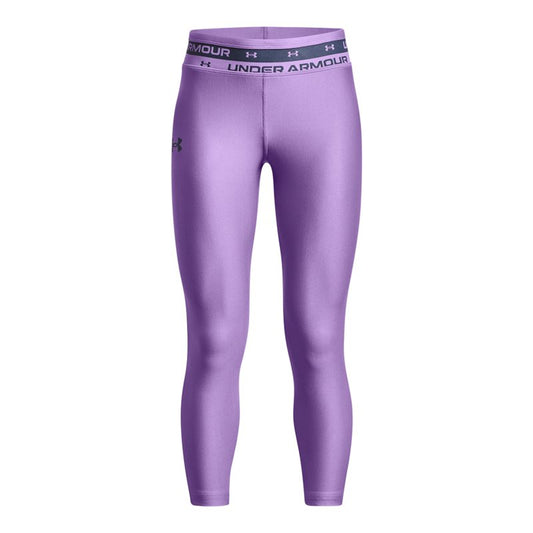 Under Armour HeatGear Armour Crop Leggings - Girls - Vivid Lilac/Utility Blue