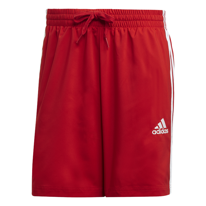 adidas Essentials 3 Stripe Chelsea Shorts - Mens - Scarlet/White