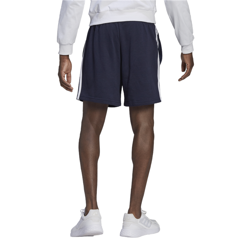 adidas Essentials French Terry 3 Stripe Shorts - Mens - Legend Ink/White