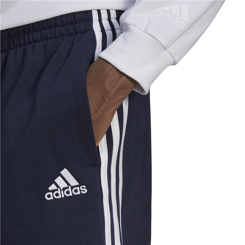adidas Essentials French Terry 3 Stripe Shorts - Mens - Legend Ink/White