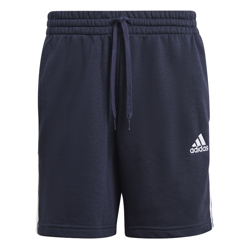 adidas Essentials French Terry 3 Stripe Shorts - Mens - Legend Ink/White