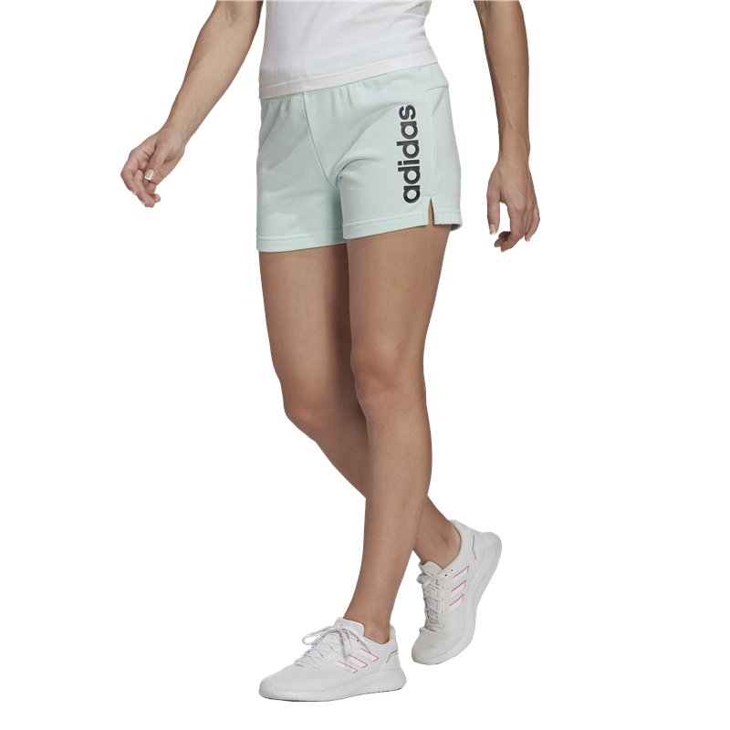 adidas Essentials Slim Logo Shorts - Womens - Ice Mint/White