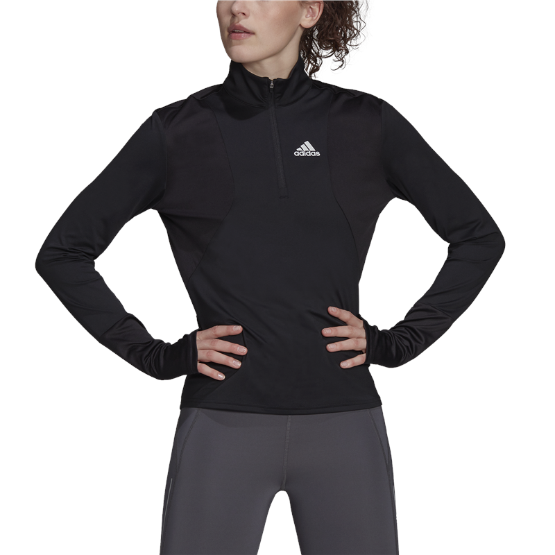 adidas Own The Run 1/2 Zip Top - Womens - Black