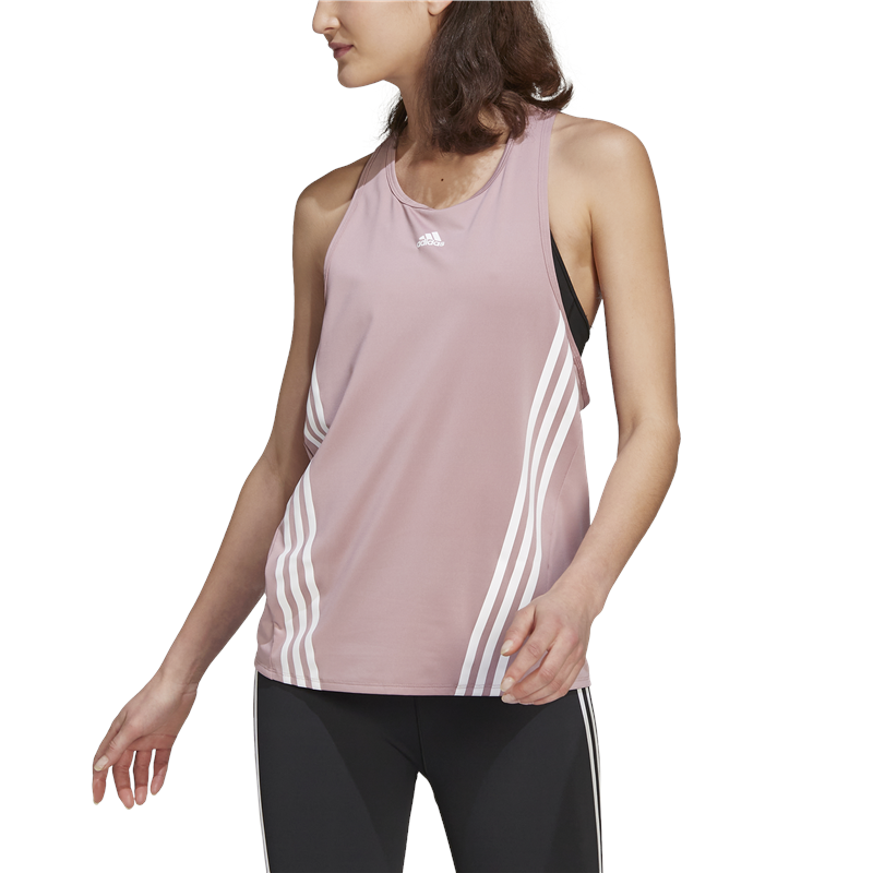 adidas Icons Training Tank Top - Womens - Magic Mauve/White