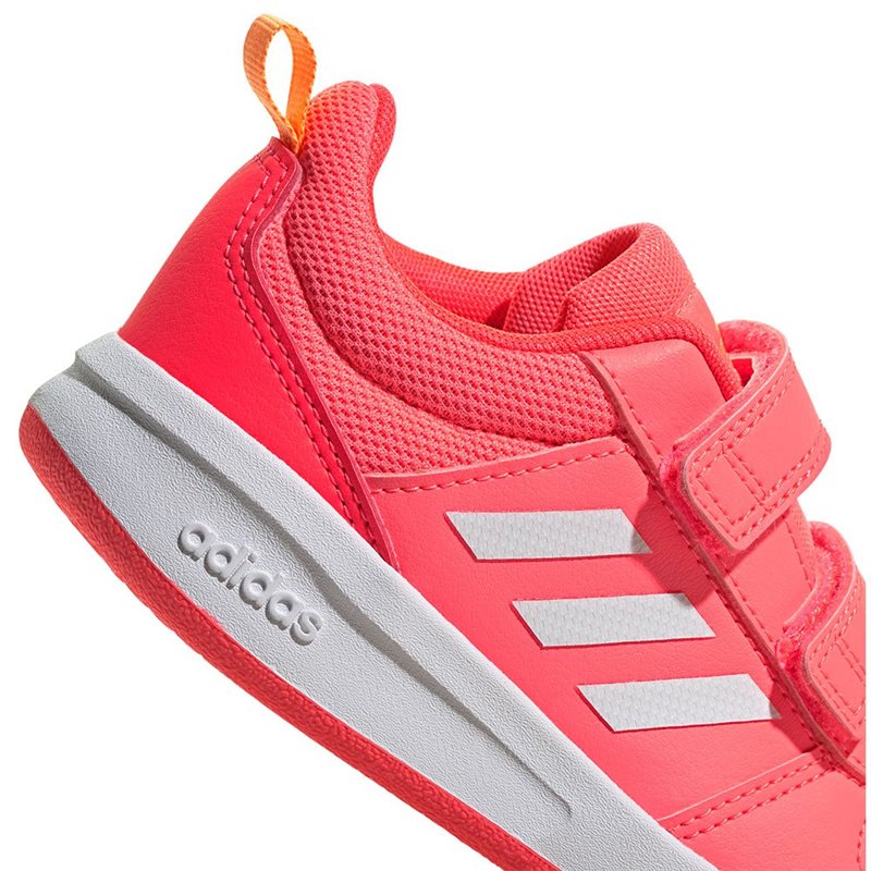 adidas Tensaur Childrens Trainers - Girls - Acid Red/White/Turbo