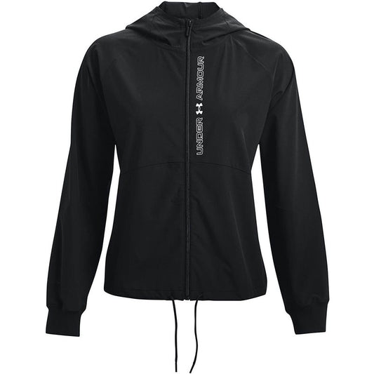 Under Armour Woven Full Zip Jacket - Womens - Black/Black/White