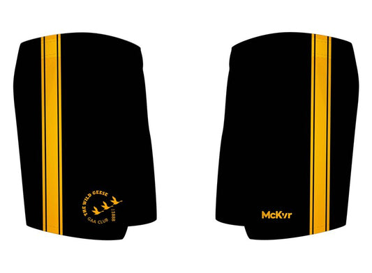 Mc Keever Wild Geese GAA Core 22 GAA Shorts - Youth - Black/Amber