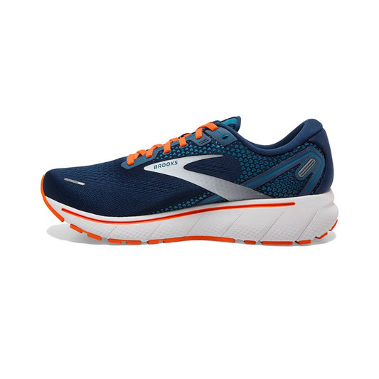 Brooks Ghost 14 Running Shoes - Mens - Titan/Teal/Flame