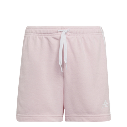 adidas Essentials 3 Stripes Shorts - Girls - Clear Pink/White