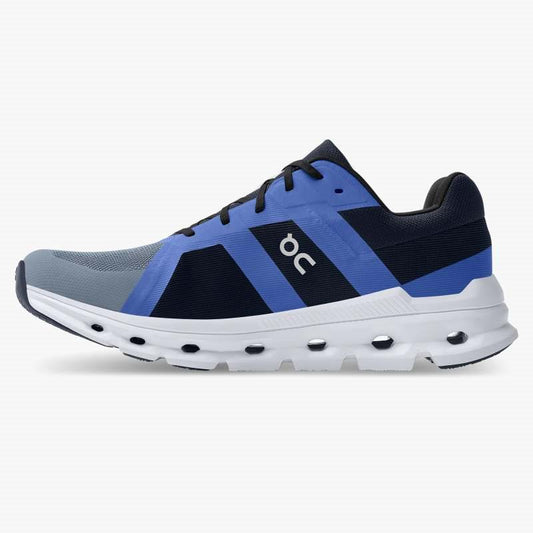 On Cloudrunner Running Shoes - Mens - Metal/Midnight