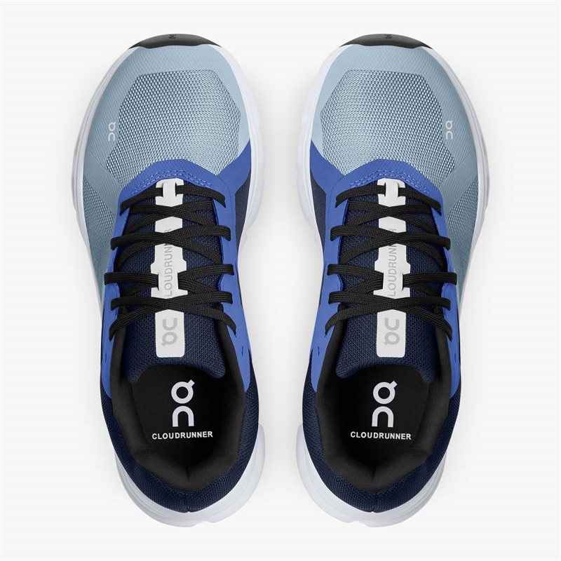On Cloudrunner Running Shoes - Womens - Chambray/Midnight