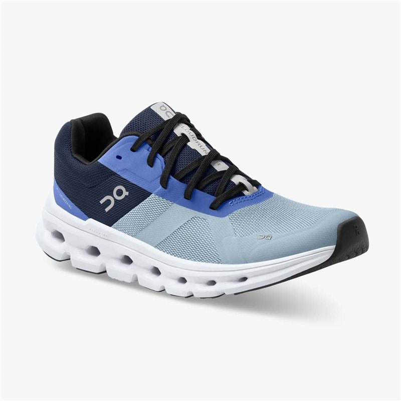 On Cloudrunner Running Shoes - Womens - Chambray/Midnight