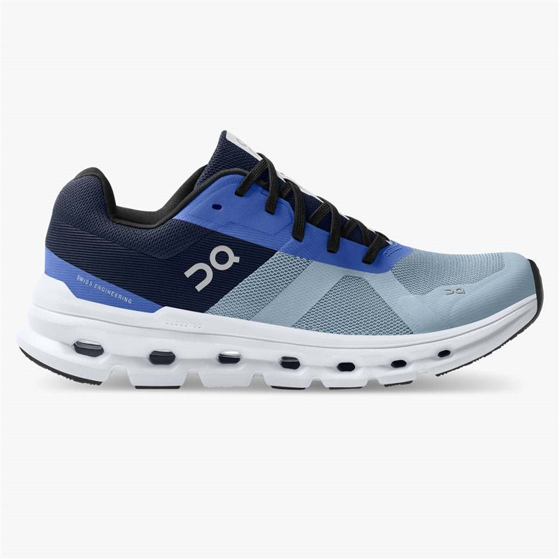 On Cloudrunner Running Shoes - Womens - Chambray/Midnight