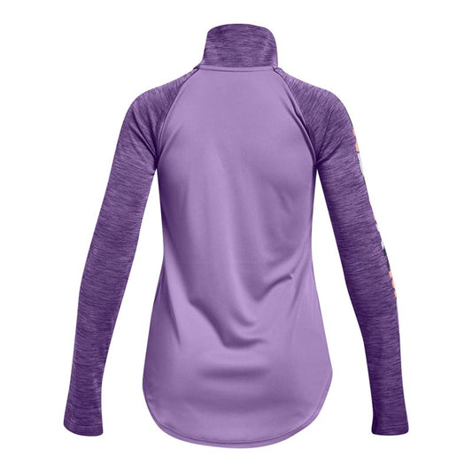 Under Armour Tech Graphic Half Zip - Girls - Vivid Lilac/White